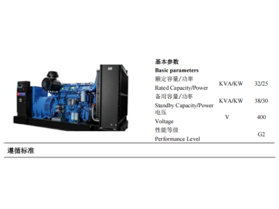 Diesel Genset - ZBYC38GF -50Hz-Datasheet