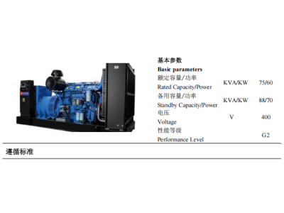 Diesel Genset - ZBYC88GF -50Hz-Datasheet