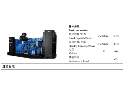 Diesel Genset - ZBYC38GF -50Hz-Datasheet