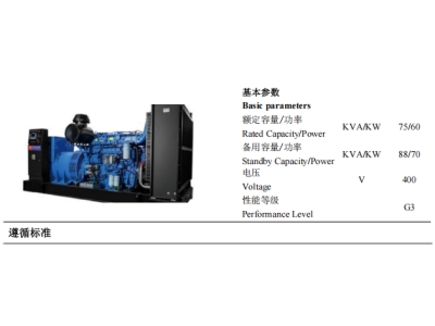 Diesel Genset - ZBYC88GF -50Hz-Datasheet