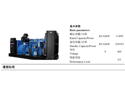 Diesel Genset - ZBYC129GF -50Hz-Datashee