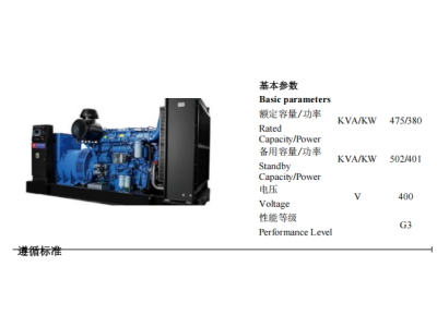 Diesel Genset - ZBYC502GF -50Hz-Datashee