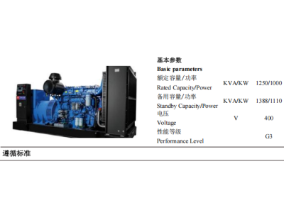 Diesel Genset - ZBYC1388GF -50Hz-Datashe