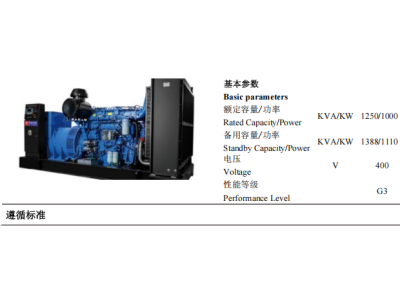 Diesel Genset - ZBYC1388GF -50Hz-Datashe