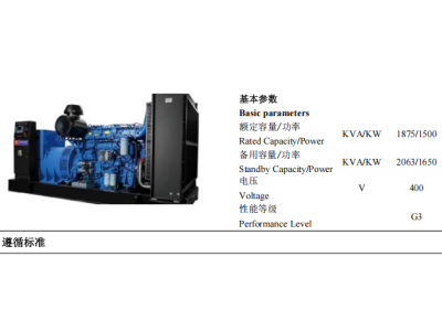 Diesel Genset - ZBYC2063GF -50Hz-Datashe